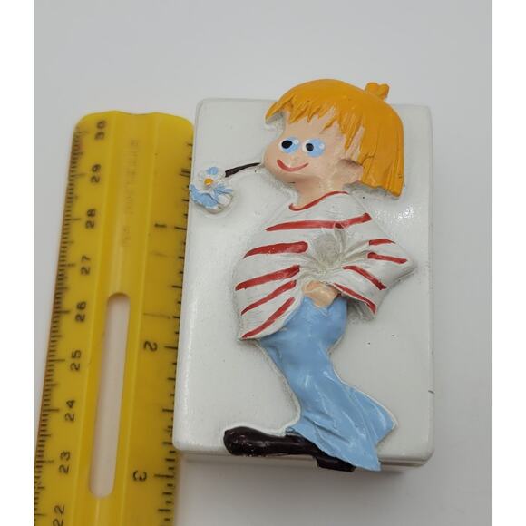 Vintage Lisolachenonce Italian Hand Painted Rare Whimsical Ceramic Trinket Box - Picture 12 of 16